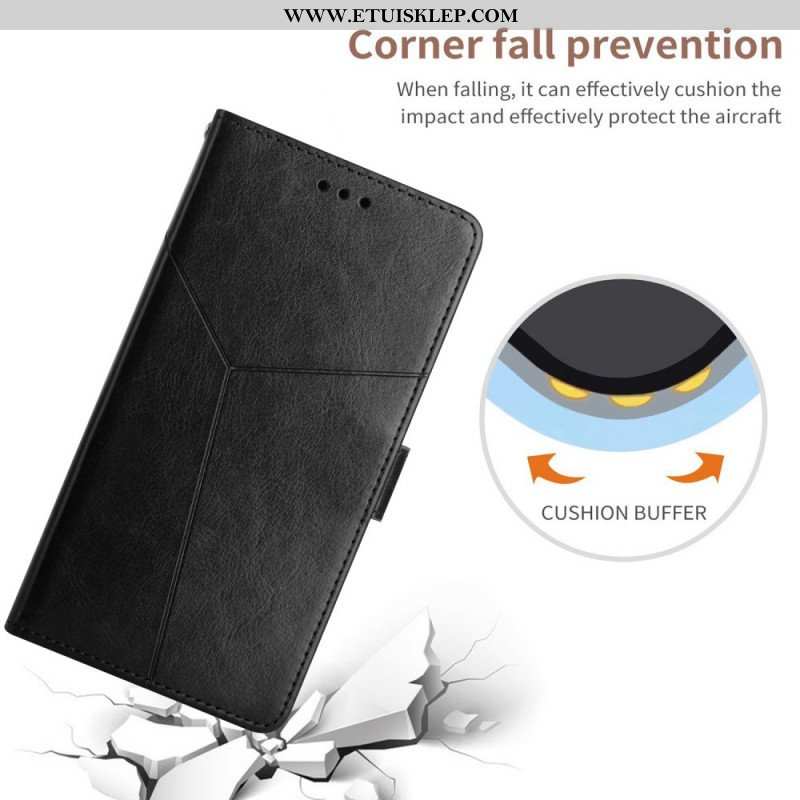 Etui Folio do OnePlus Nord 2 5G Stylowa Skórzana Konstrukcja Geo Y